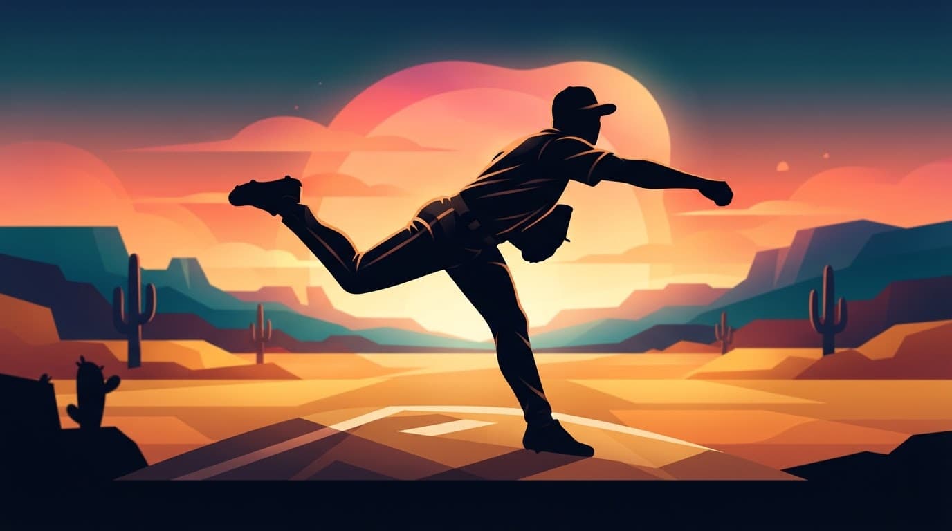 Editorial illustration for Clear Creek Amana pitcher Blayne Roberts strikes out 13 in substate win