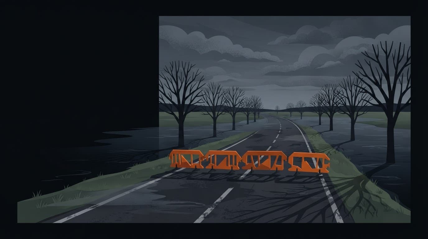 Editorial illustration for Cedar Rapids closes Otis Road SE segment over flood concerns