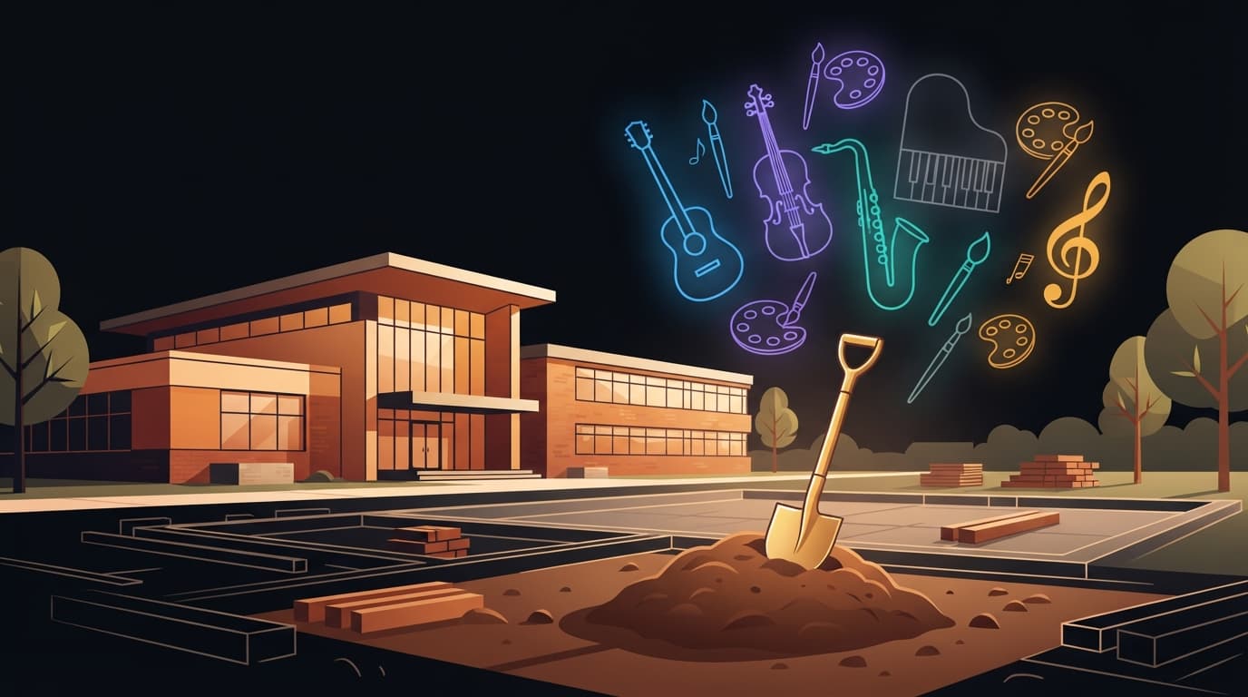 Illustration: Isaac Newton Christian Academy breaks ground on $3M fine arts wing