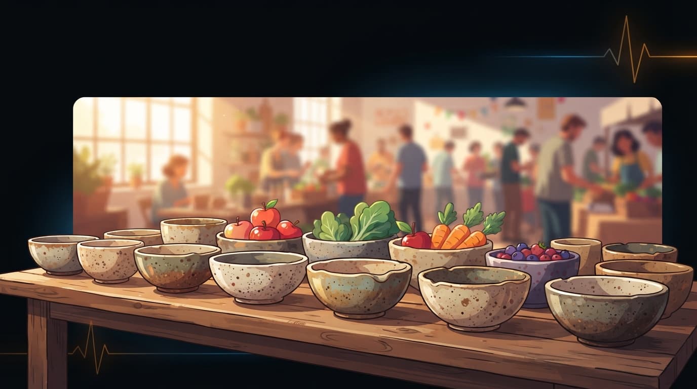 Illustration: Marion Arts Festival Empty Bowls fundraiser donates $9,077 to HACAP food program